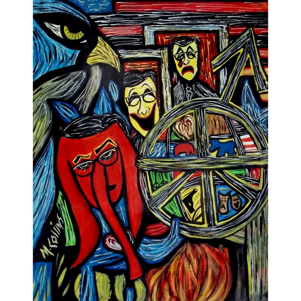 Colorful Original Abstract Canvas Painting